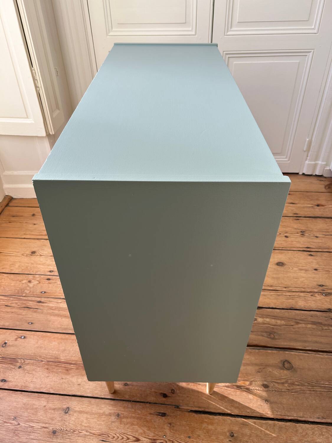 Vintage sideboard revisited in Almond Sarah Lavoine collection (Resources)