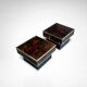 Coffee – and side tables in burl wood and plexiglass by Eric Maville 1980s