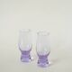 Set of 6 lilac cocktail glasses, Italian design, 1980.