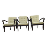 Set of 3 vintage Knoll Antimott armchairs 1960