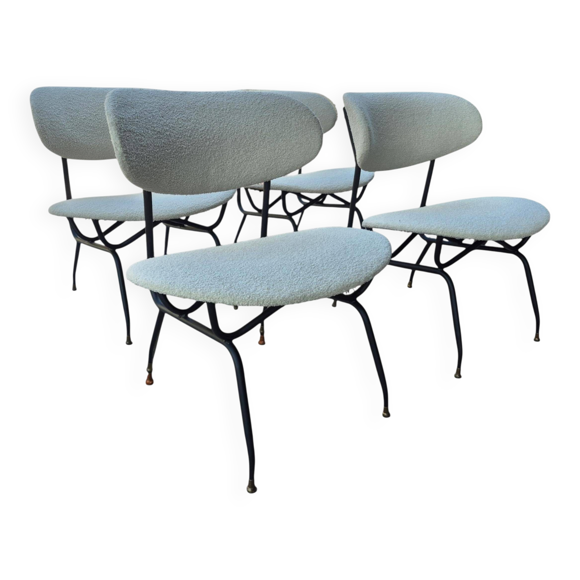 Set of 4 lounge chairs designed by Gastone Rinaldi, Italy, 1950s