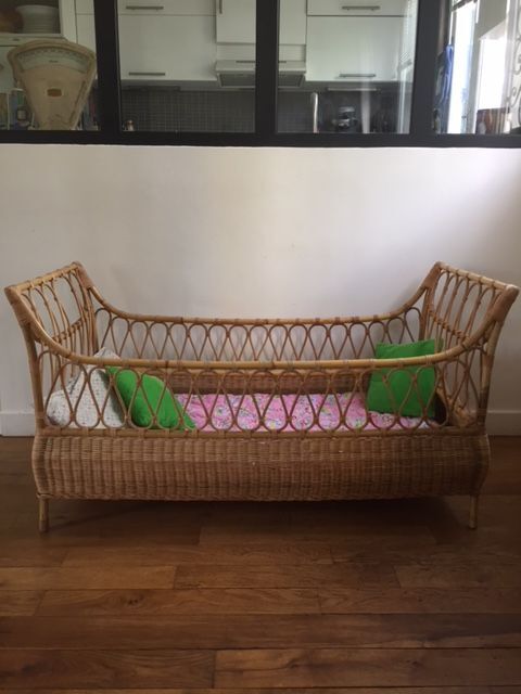 1950s rattan bed