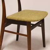 Chair in teak and wool