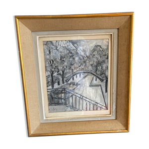 Gouache signée Madeleine Dehelly