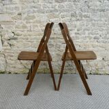 Pair of Baumann folding bistro chairs
