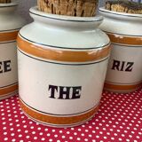 Stoneware pots LML Limoges shabby chic