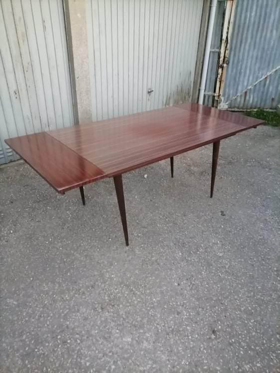 Table formica Mahogany macassar vintage 1960