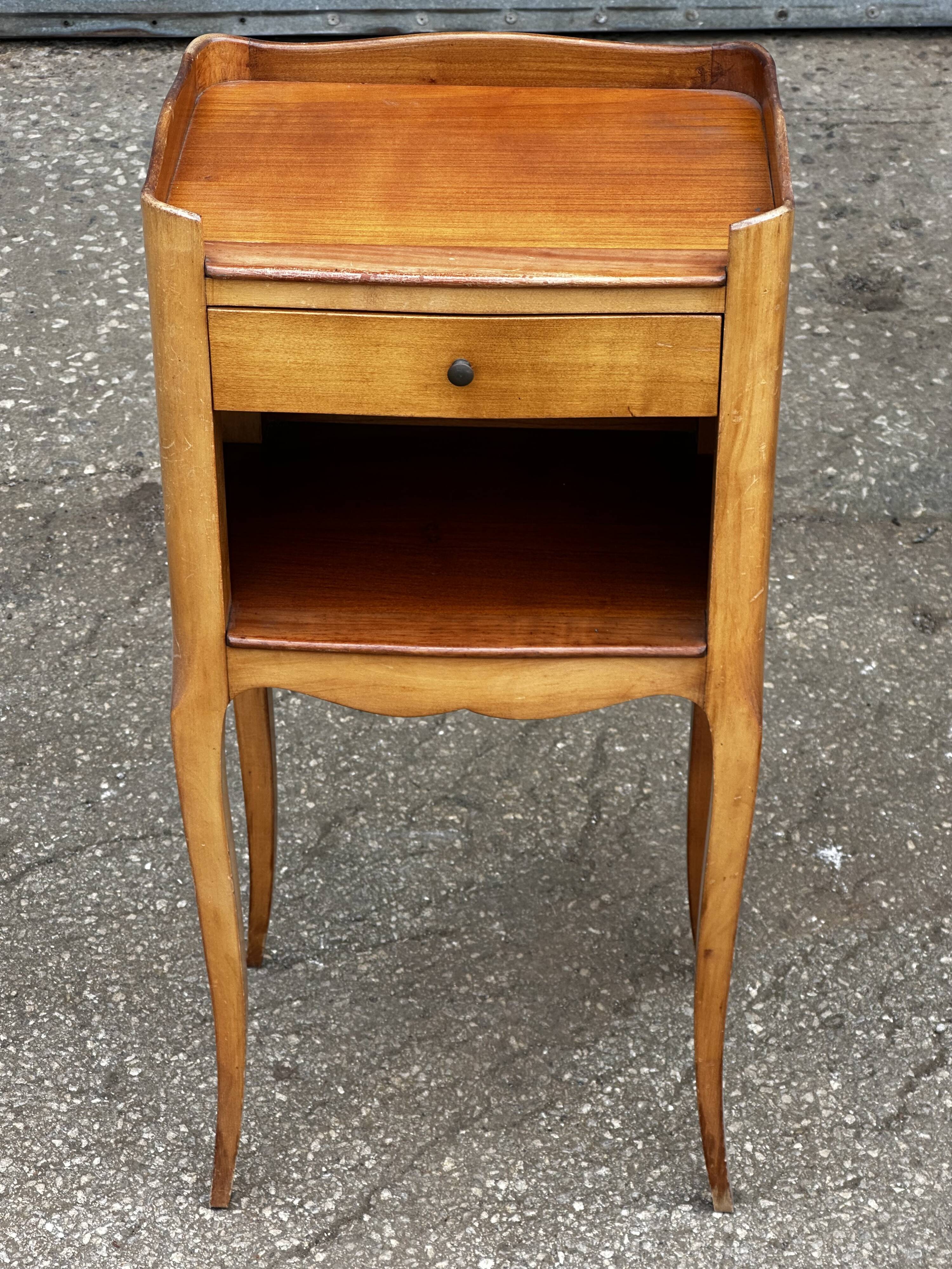 Pair of Louis XV style cherrywood bedside tables