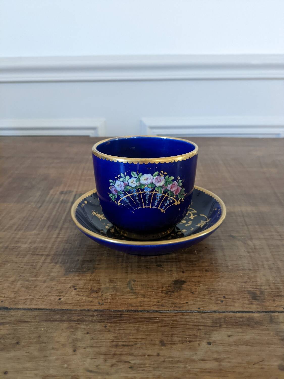 Earthenware cup and saucer