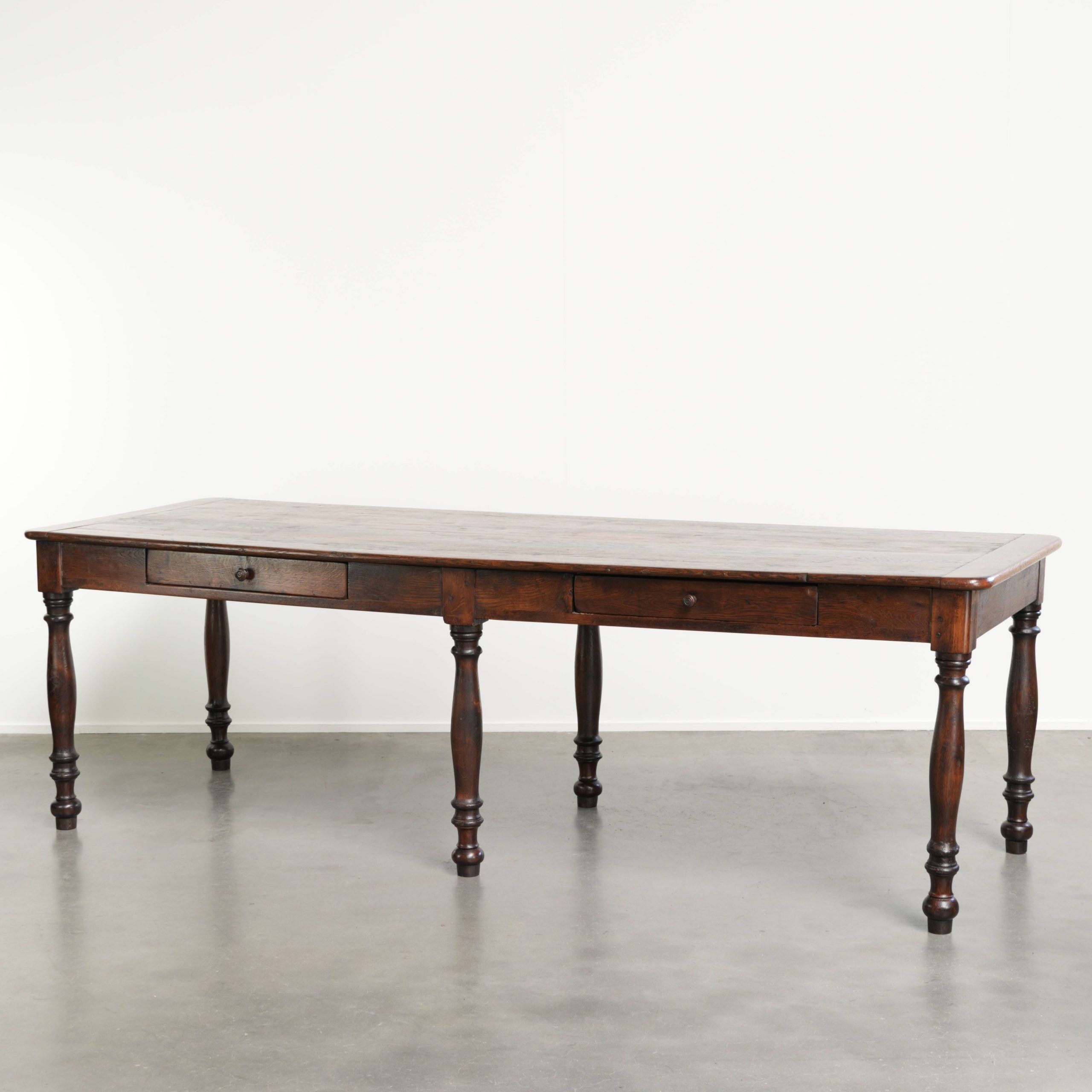 English oak early 19th century XXL farmhouse dining table