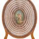 English caned chair in painted wood