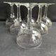 6 Coupes à champagne – Verre taillé et gravé - Art déco