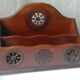 Vintage breton decor wooden mail holder