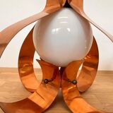 XXL pair of design mid-century large brass pendants / chandeliers - 1980s