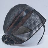 metal and leather fencing mask, early 20th century