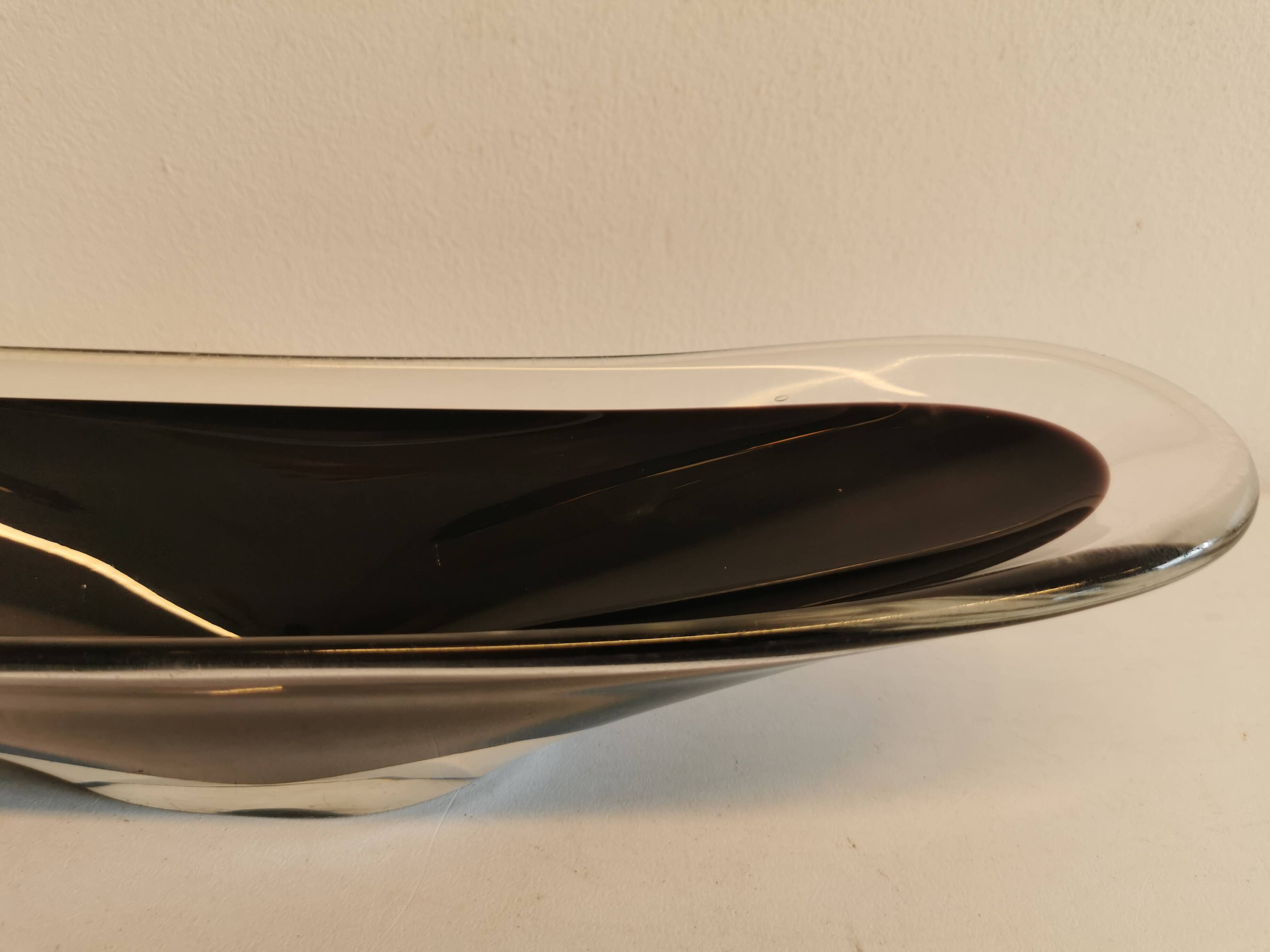 Danish Fruit bowl from the 70s, made of multi-colored glass