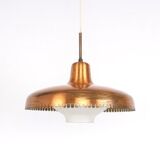 Vintage copper and glass pendant lamp by Jørn Utzon, 1940s