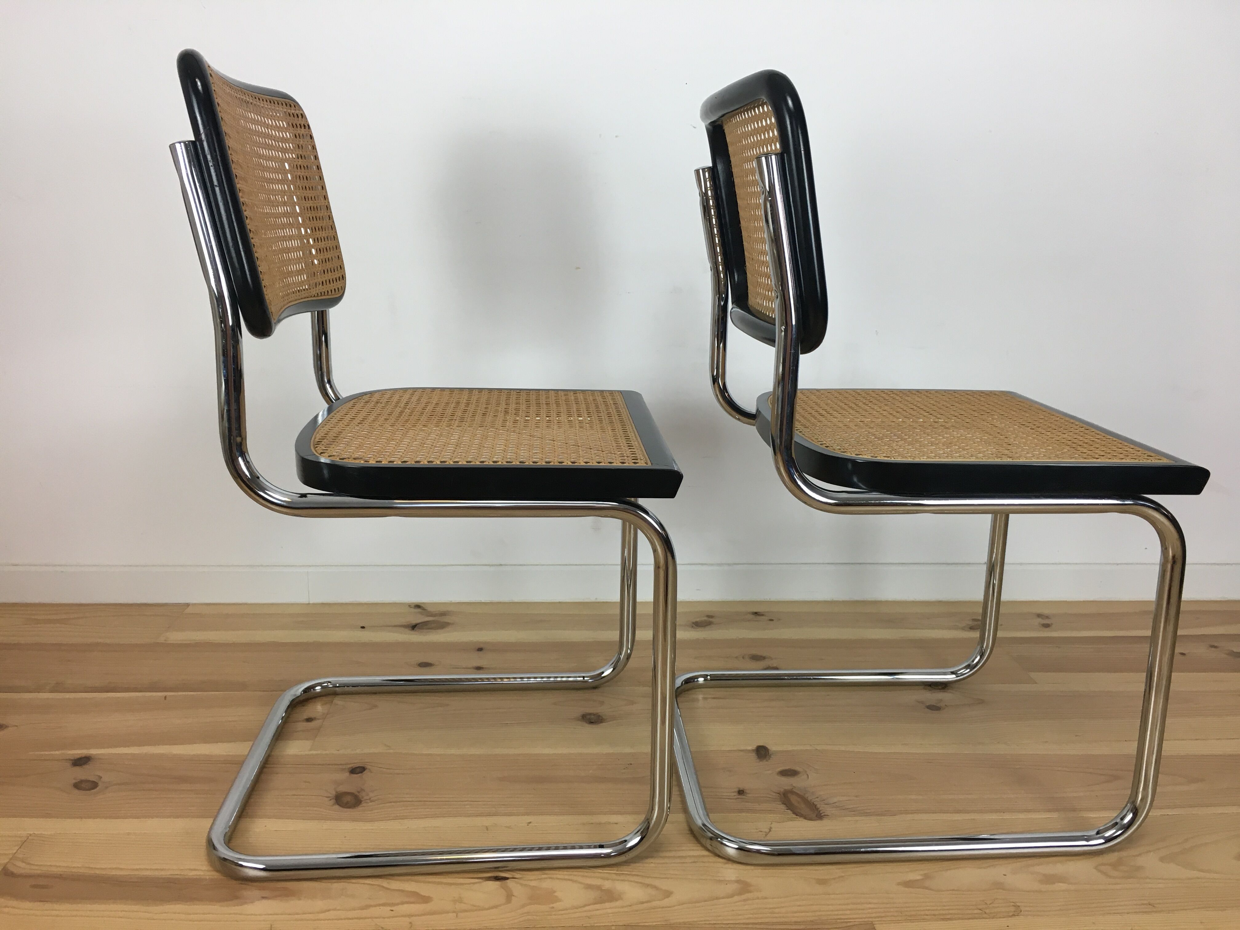 4 chairs Cesca B32 by Marcel Breuer