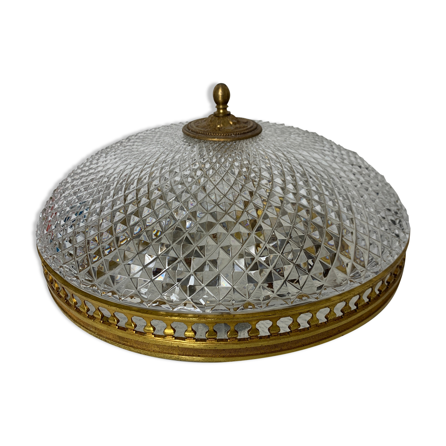Ceiling lamp Metal gold globe glass decor
