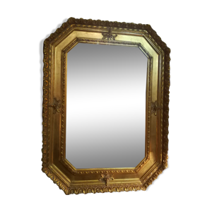 miroir octogonal en bois