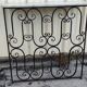 Console, cache radiateur en fer forgé et marbre, meuble d'appui
