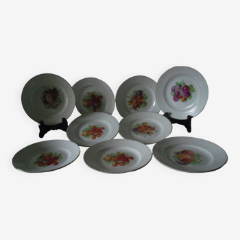 Earthenware dessert plates from st amand