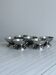 Set of 6 stainless steel footed bowls