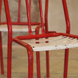 Paire chaises guinguette Tolix T4