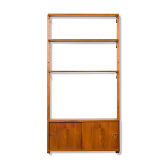 Danish teak modular bookcase, entry wall unit, 1960s