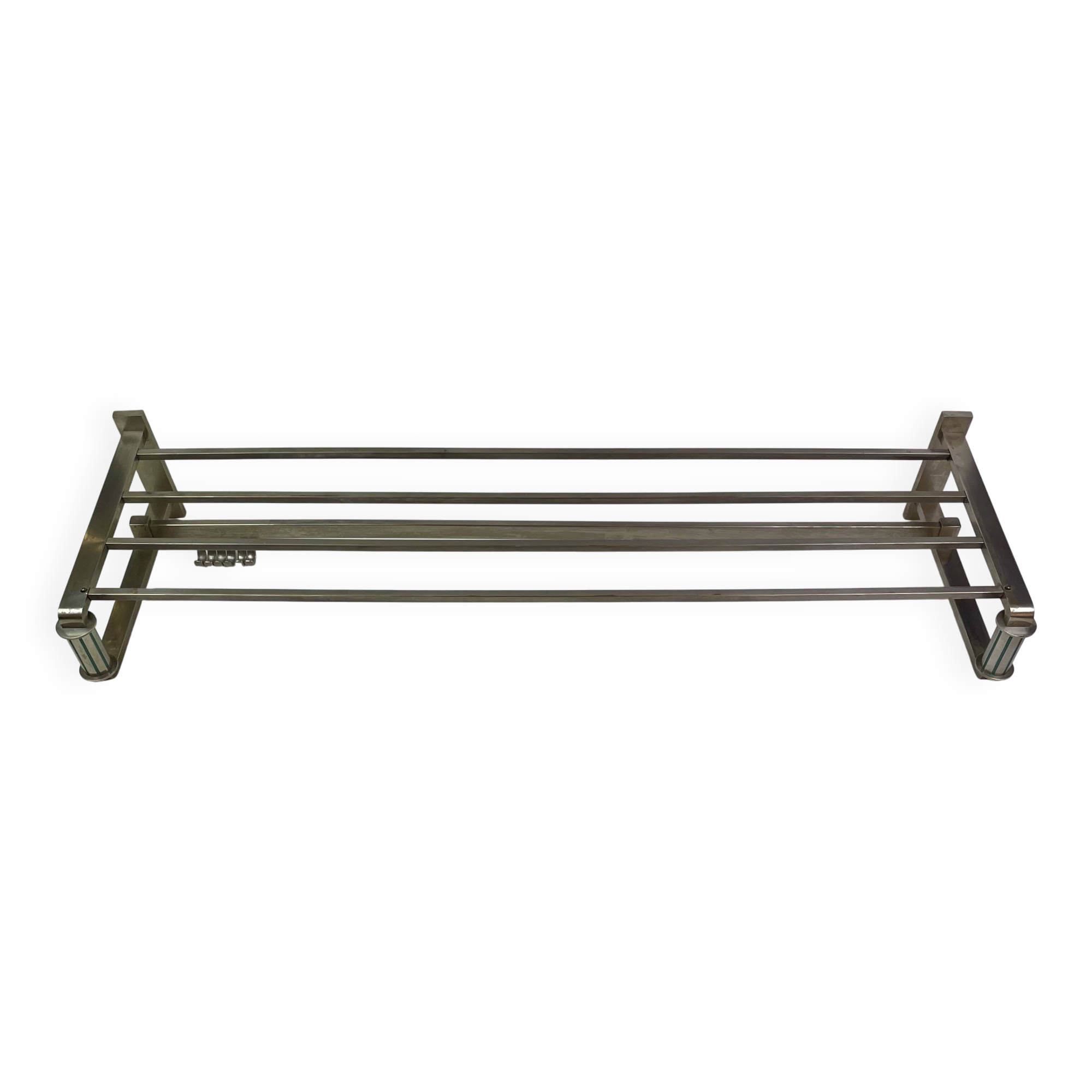 Art Deco coat rack in the style of a train carriage, 1930s.