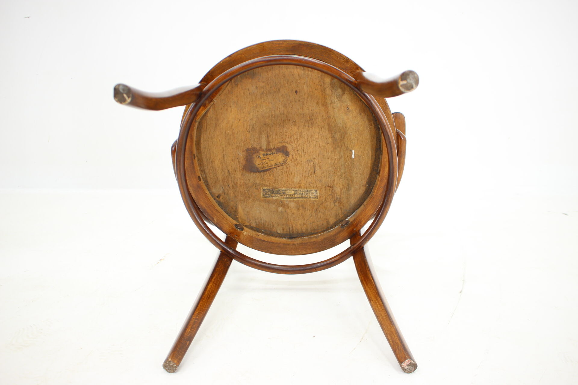 1910s office armchair J&J Kohn Nr.704 and side table,Czechoslovakia