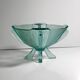 Art Deco Footed Glass Bowl by Stölzle Austria - 1930s