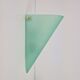 Vintage Triangular Conical Wall Sconces in Green Frosted Glass, 1990s, Set of 2