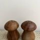 Salt and pepper shakers in wood
