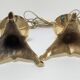 Pair of tripod lamps gilded bronze fondeur Poussielgue-Rusand