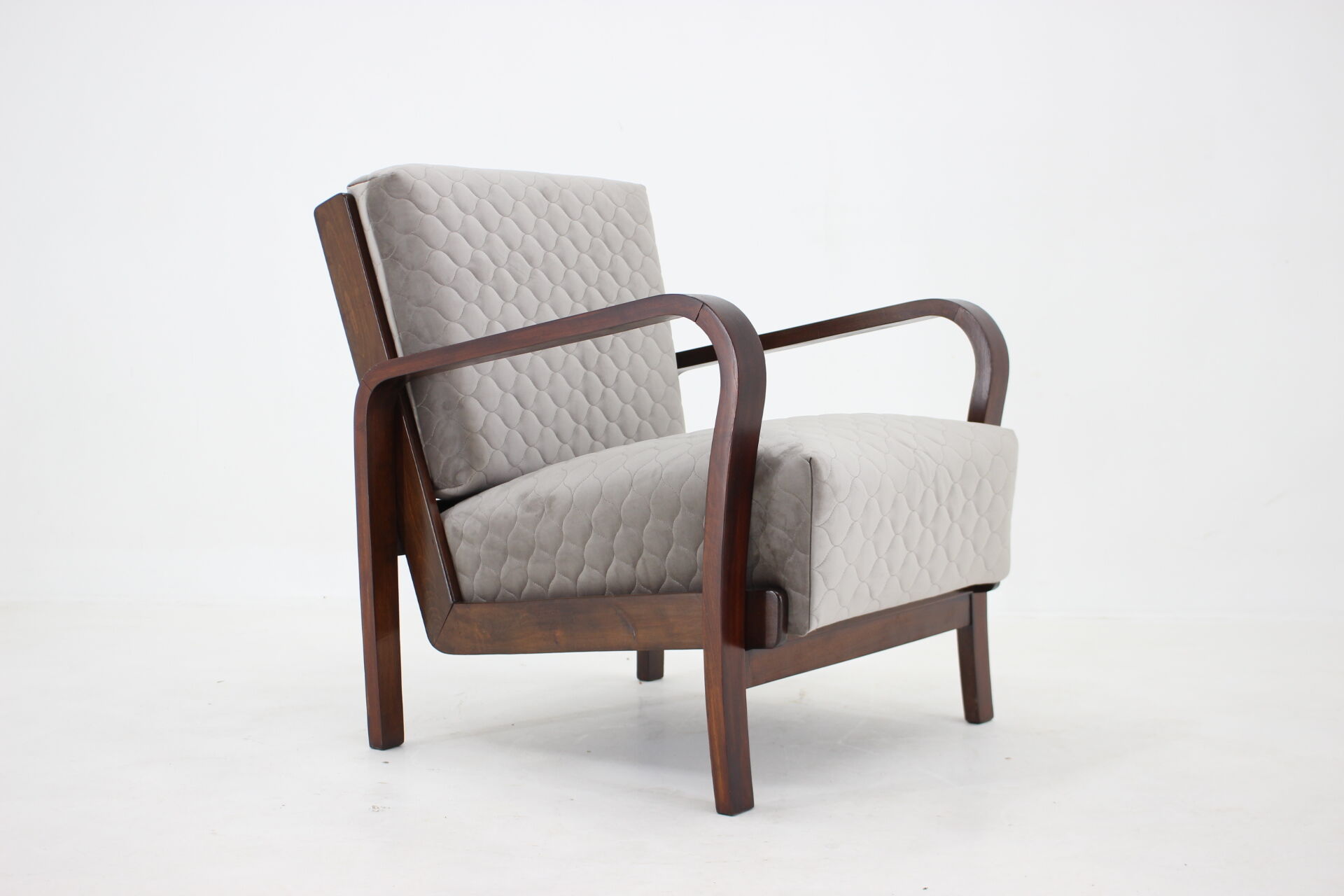1940s Art Deco Armchair, Czechoslovakia