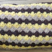 Ensemble de 5 coussins crochet laine années 1970