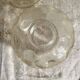 Vintage molded glass lampshade, molded glass globes