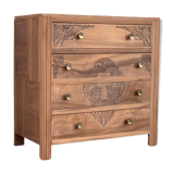 Art Deco chest of drawers Blond walnut 1930