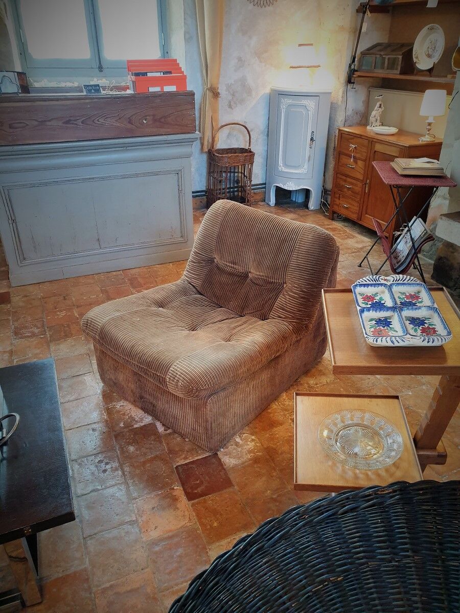 Vintage velvet armchair