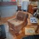Vintage velvet armchair