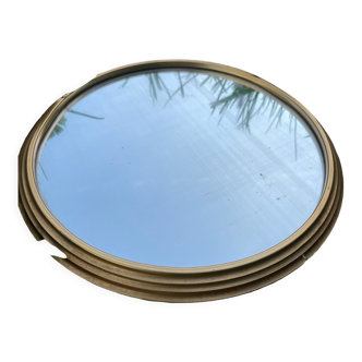 Vintage gold mirror round top