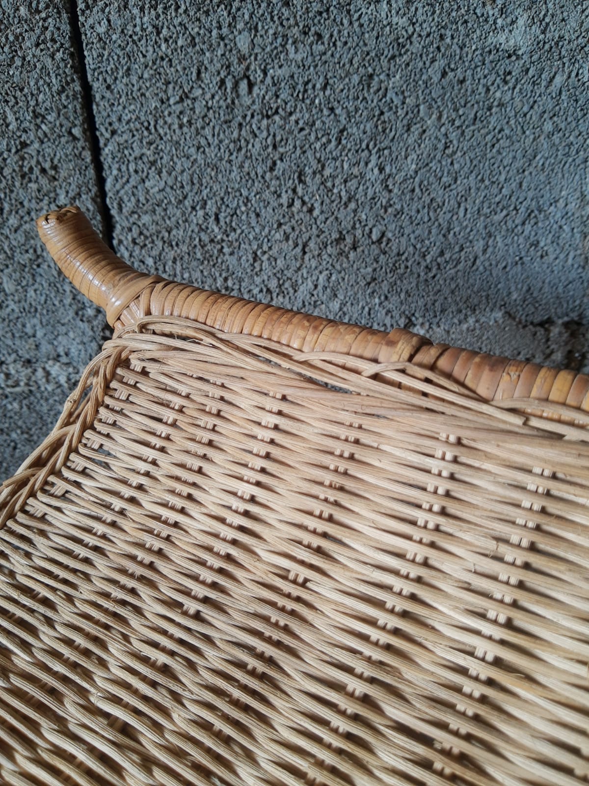 Wall shelf or to be placed in unique Japanese style rattan vintage pagoda