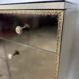Vintage Italian mirror glass chest of drawers 1960