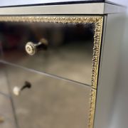 Commode italienne en verre miroir vintage 1960