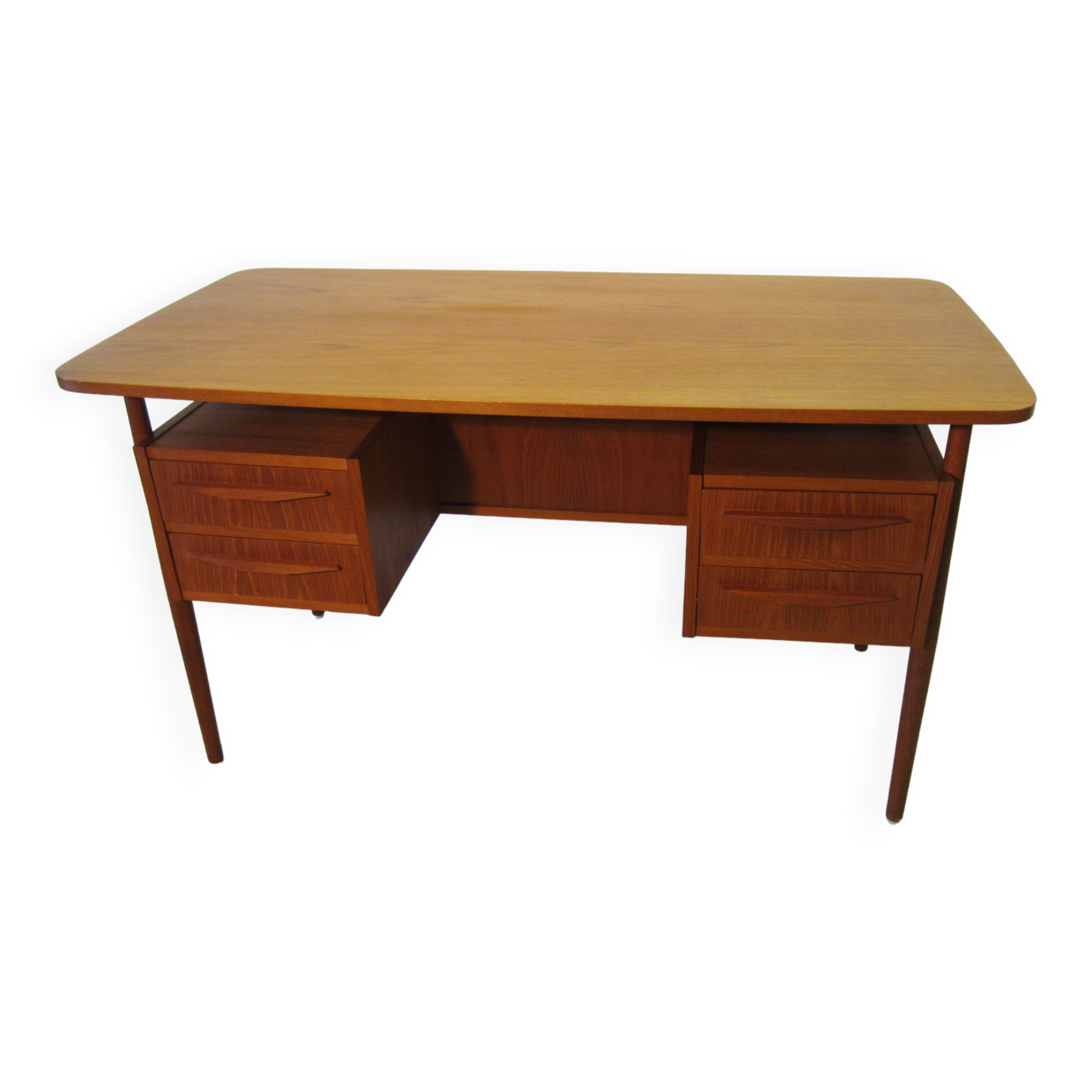 Scandinavian teak desk by Gunnar Nielsen Tibergaard, Denmark