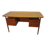 Scandinavian teak desk by Gunnar Nielsen Tibergaard, Denmark