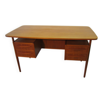 Scandinavian teak desk by Gunnar Nielsen Tibergaard, Denmark