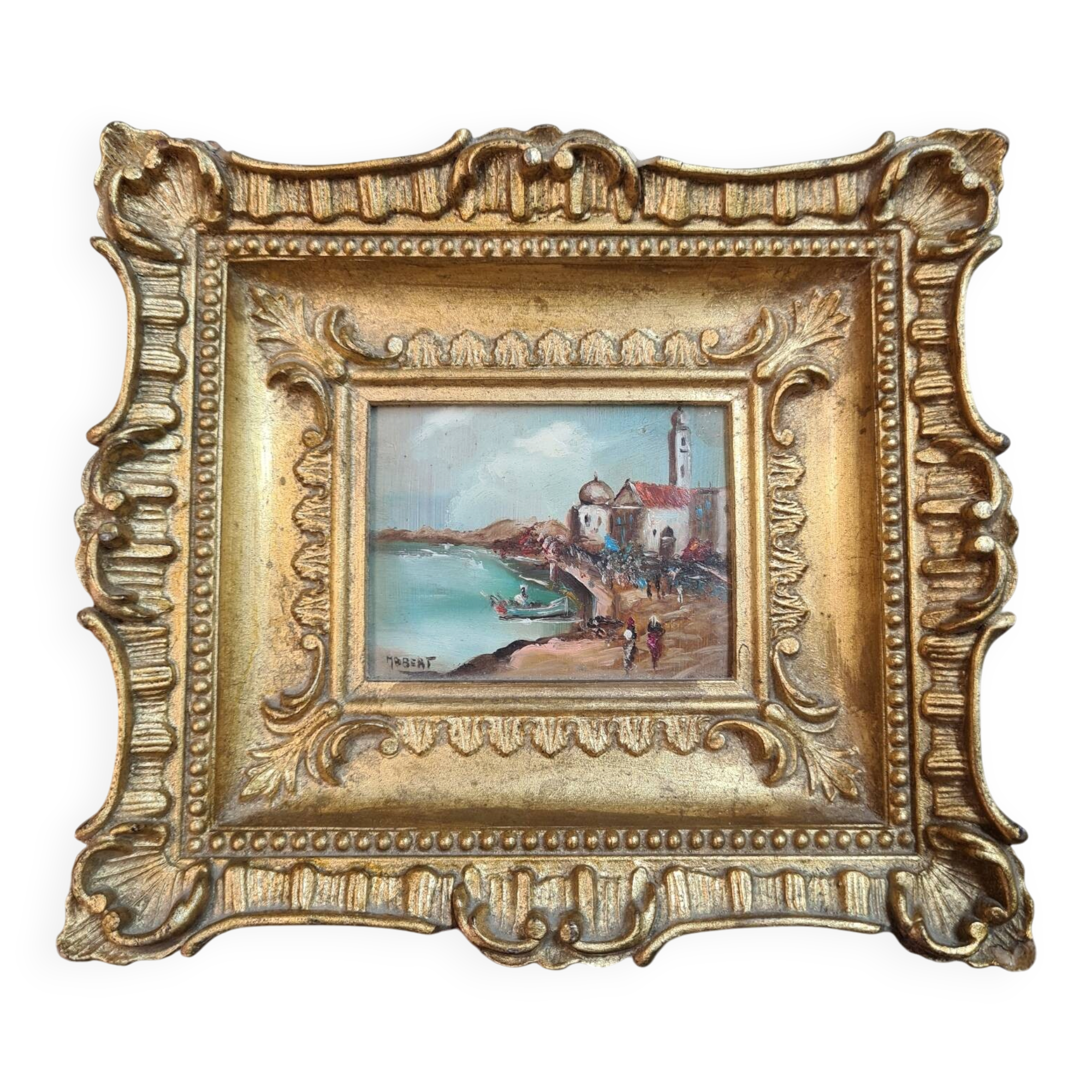 Old frame with Orientalist painting