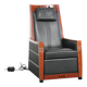 Recliner électrique réglable au design Art Déco en cuir de vache noir